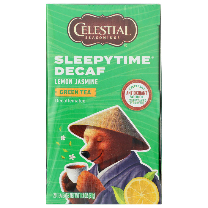 Celestial Seasonings - Green Tea Sleepytime Decaf Lemon Jasmine, 20 Ba