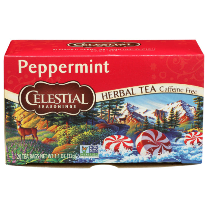 Celestial Seasonings - Herbal Tea Peppermint, 20 Bags | Pack of 6