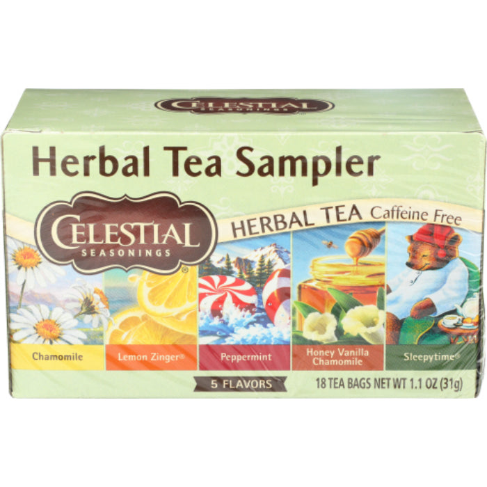 Celestial Seasonings - Herbal Tea Sampler, 18 Bags | Pack of 1