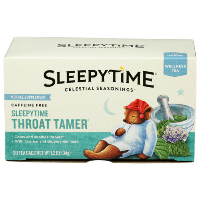 Celestial Seasonings - Herbal Tea Sleepytime Throat Tamer, 20 Bags | P
