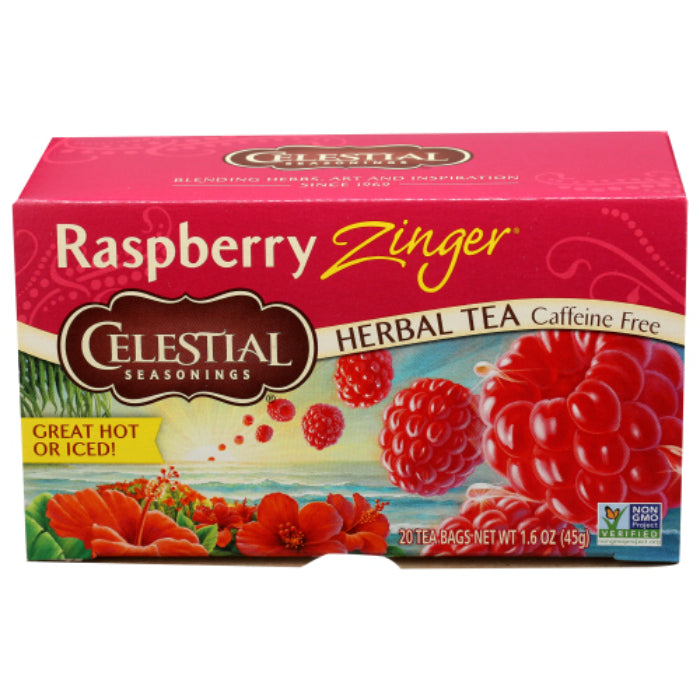 Celestial Seasonings - Herbal Tea Raspberry Zinger, 20 Bags | Pack of