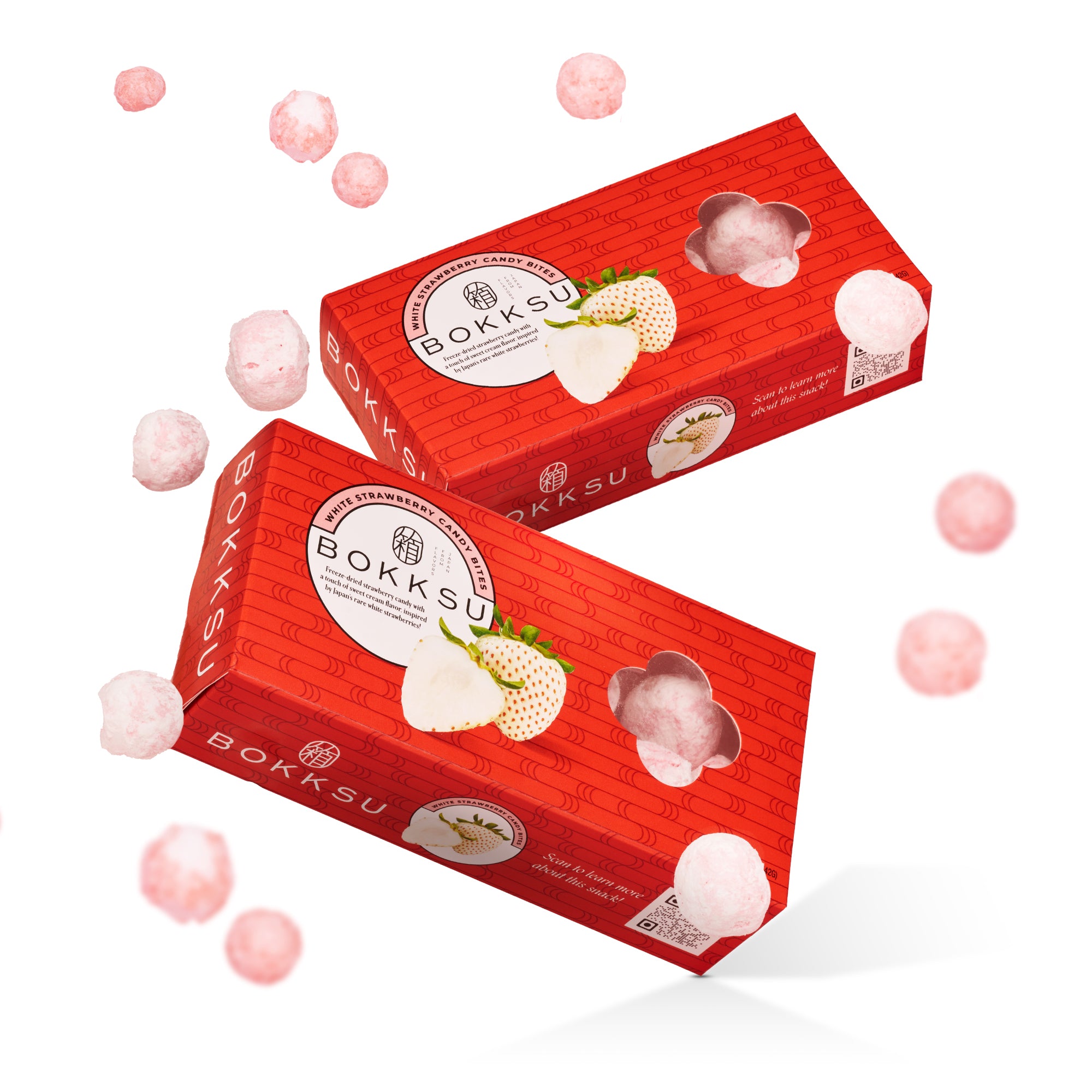 White Strawberry Japanese Candy Bites (2-Pack)