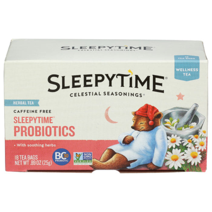 Celestial Seasonings - Herbal Tea Sleepytime + Probiotics, 18 Bags | P