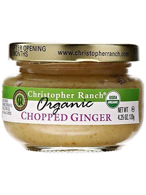 Chopped Ginger Organic Christopher Ranch Gilroy California 4.25