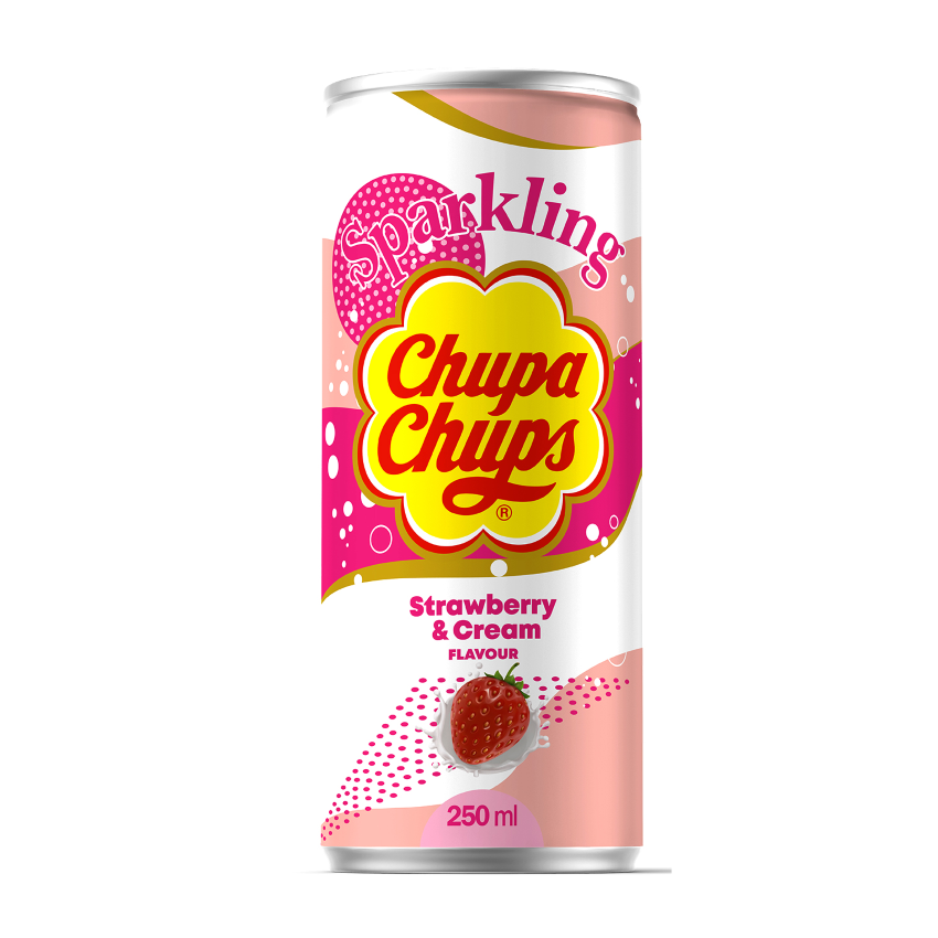 Chupa Chups Strawberry & Cream Sparkling Water