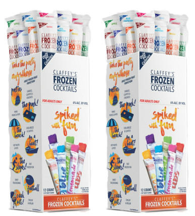 Claffey's Frozen Cocktails Freezer Pops Variety Pack, 3.38 fl oz (24 Count)