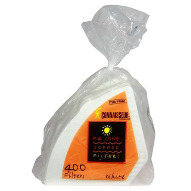 Connaisseur #4 Cone White Coffee Filters, 400 Filters
