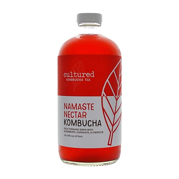 Cultured Kombucha Co – Nectar Namas Kombucha Tea, 16 fl oz | Pack of 6