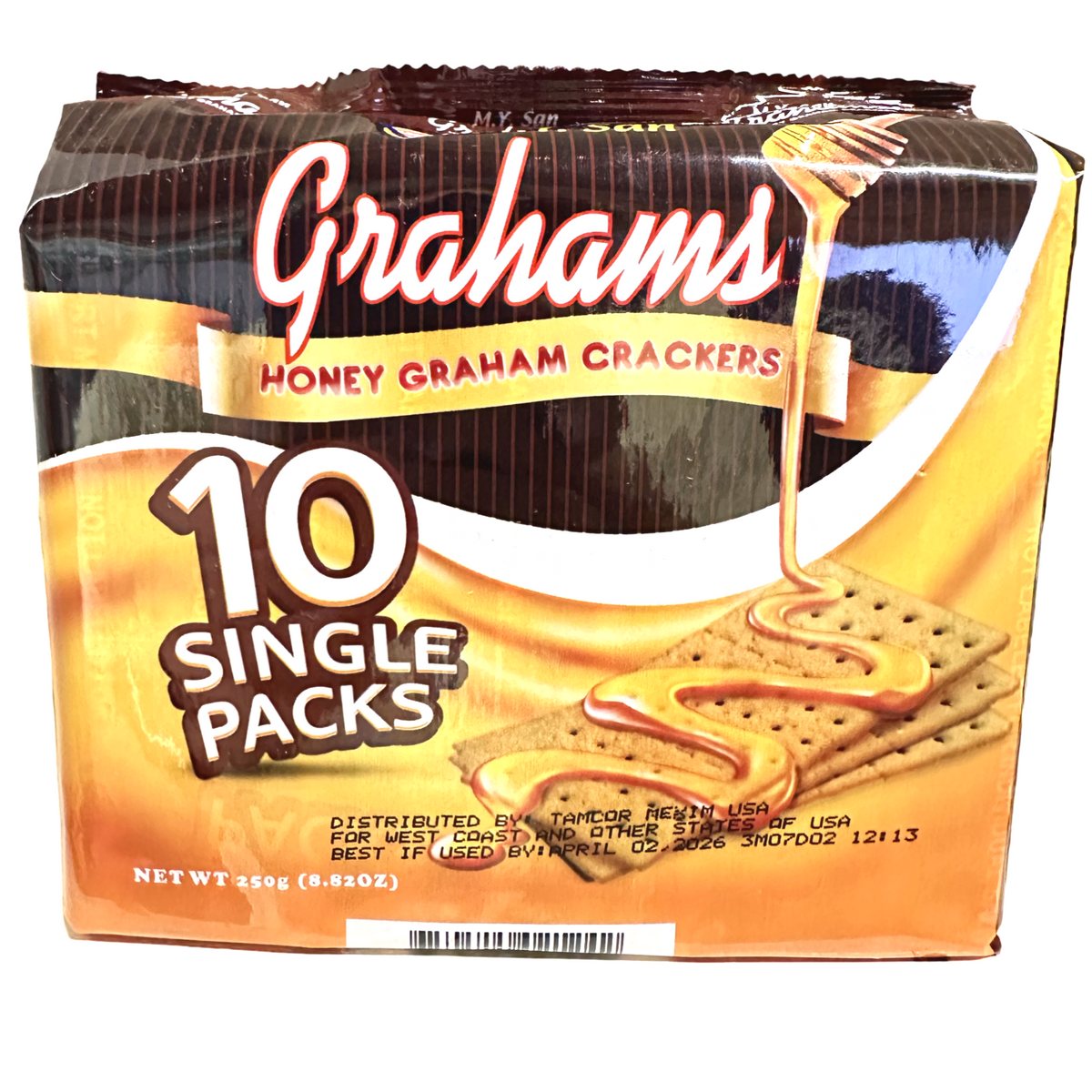 M.Y. San - Grahams Honey - 10 Single Packs - 250 G