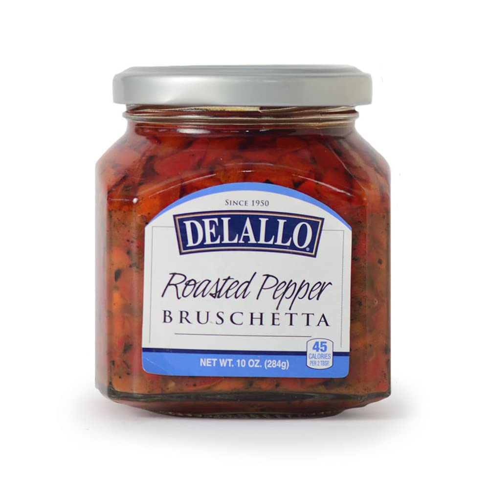 Delallo - Bruschetta Roasted Pepper, 10 Oz | Pack of 6