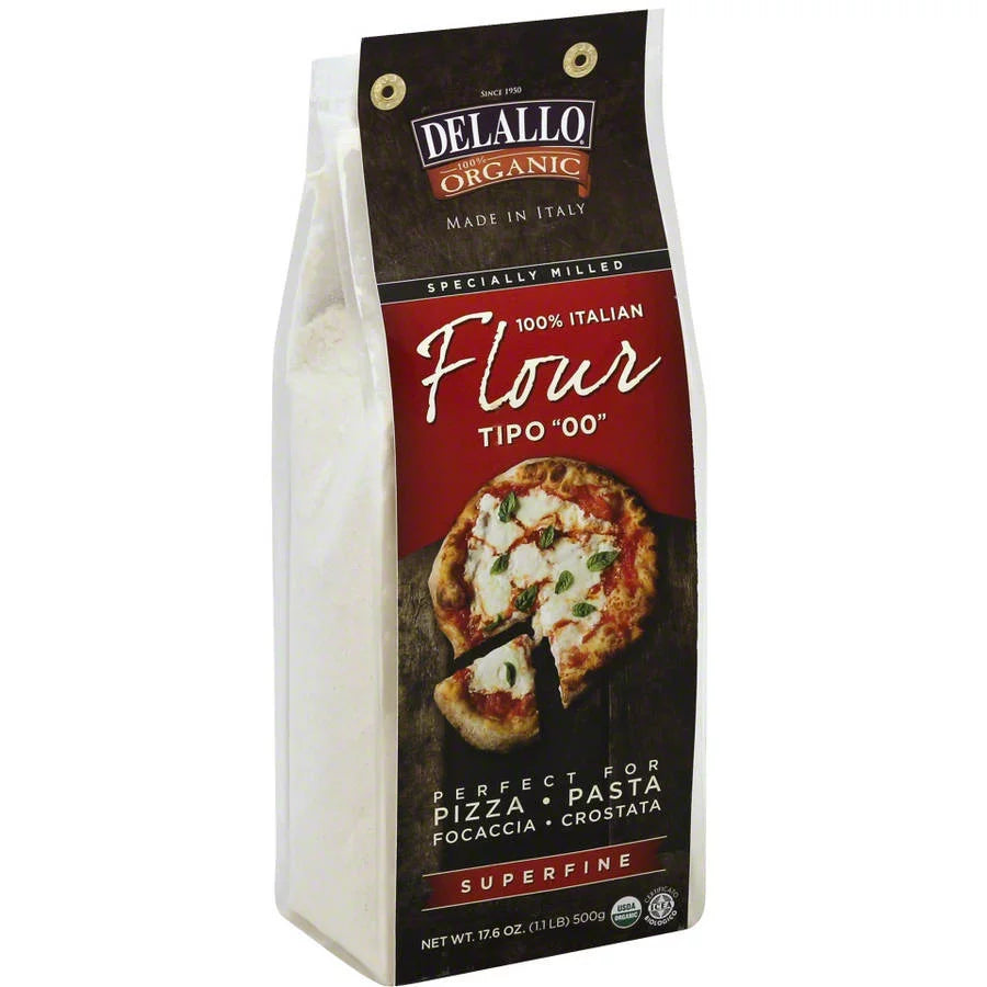 Delallo - Organic Flour Tipo ''00'', 17.6 Oz | Pack of 10