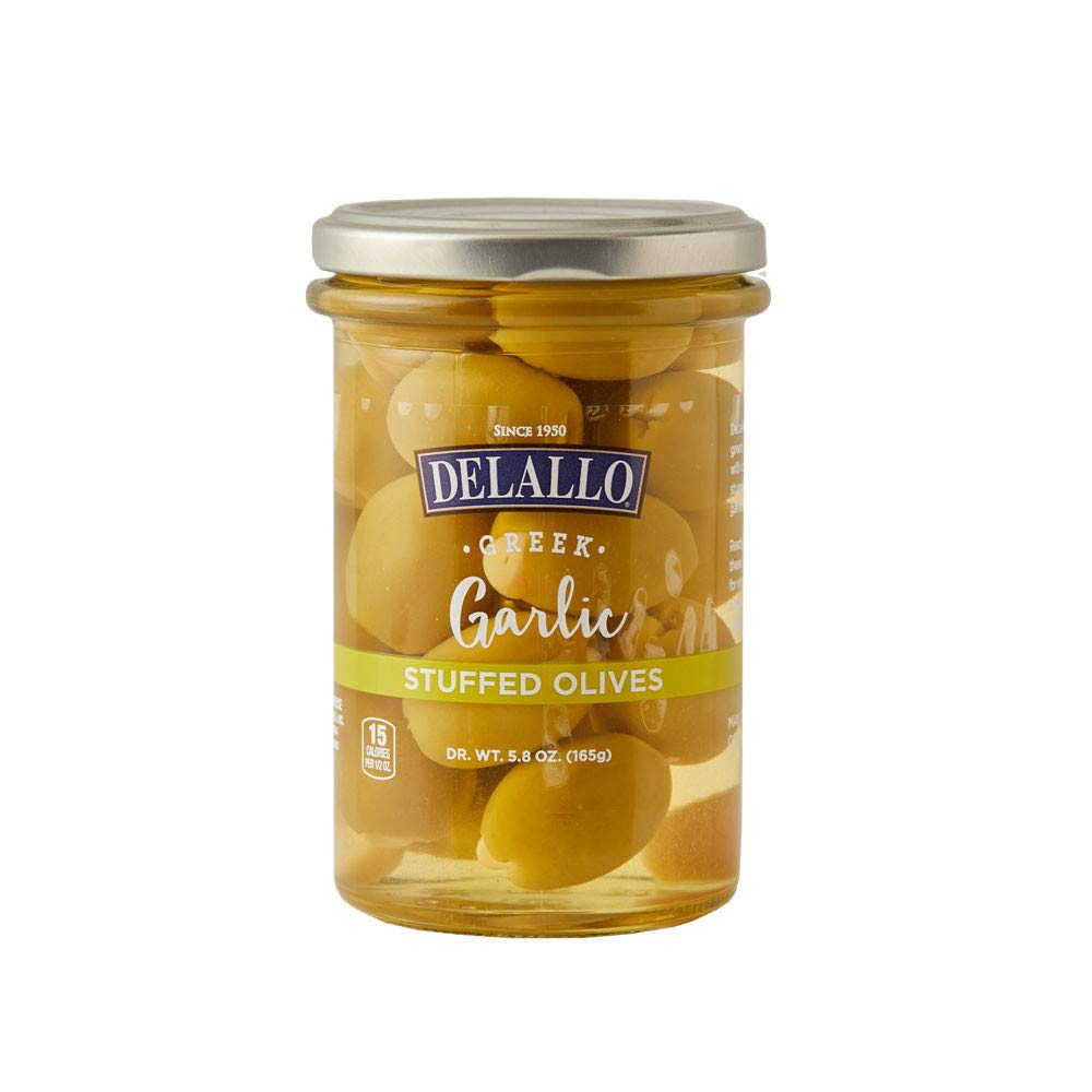 Delallo - Olive Stuffed Garlic, 5 Oz | Pack of 6