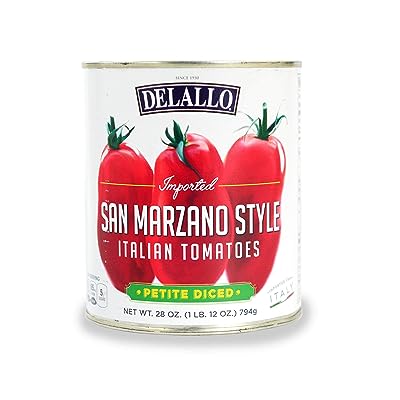 Delallo - Petite Diced Tomato San Marzano, 28 Oz | Pack of 12