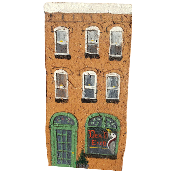 Linda Amtmann Hand Painted Brick- Dead End