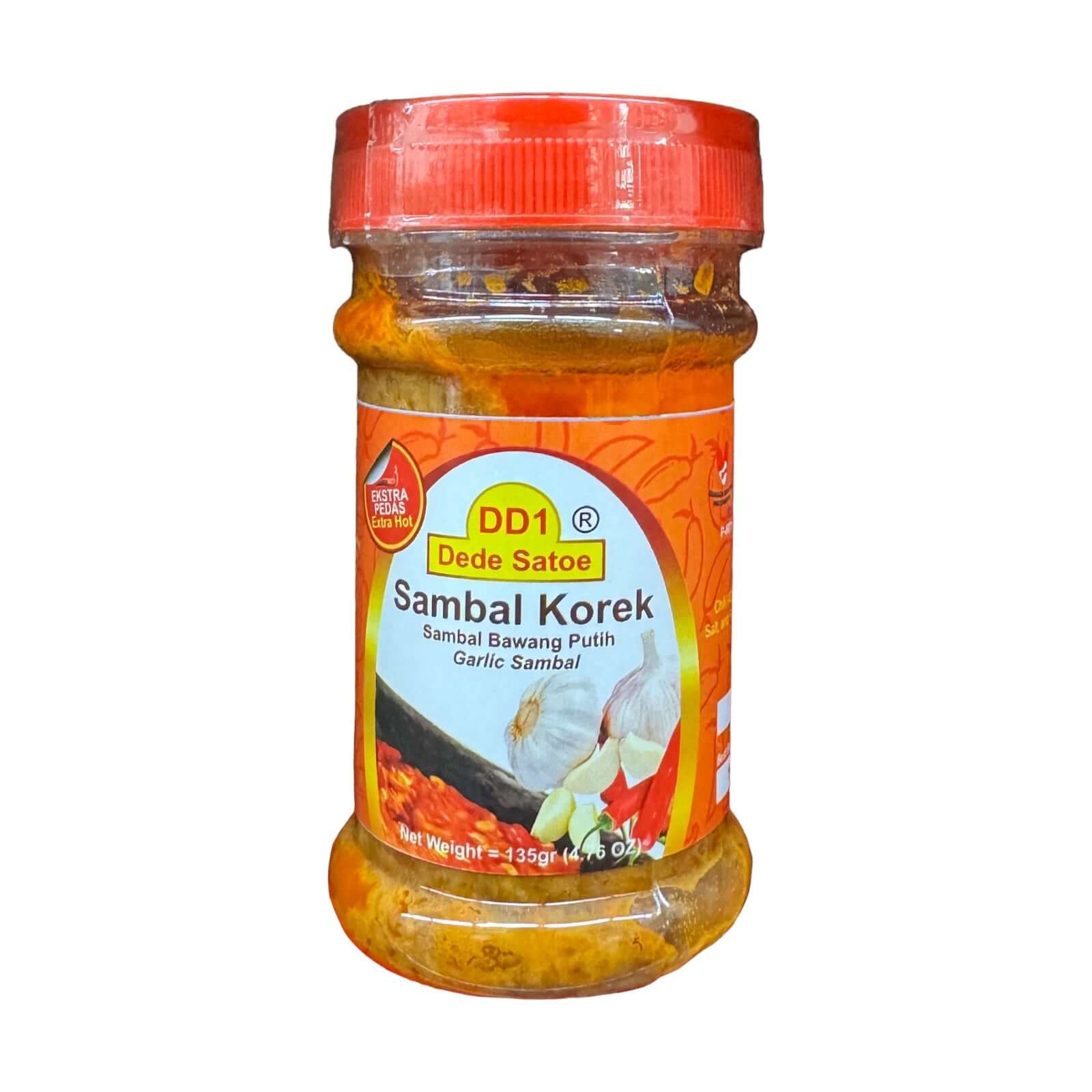 Dede Satoe's Sambal Korek Garlic - Authentic Flavor 4.76 oz