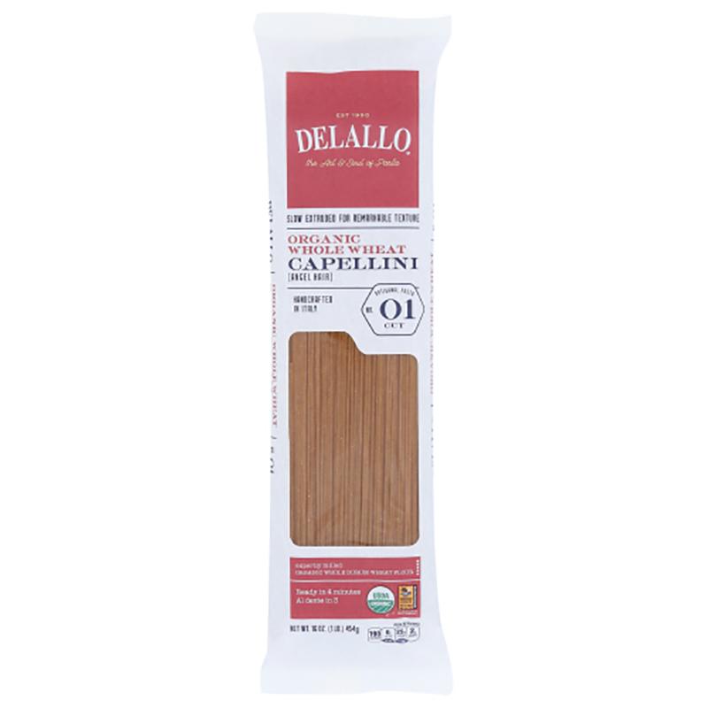 Delallo - Pasta Whole Wheat Capellini, 16oz