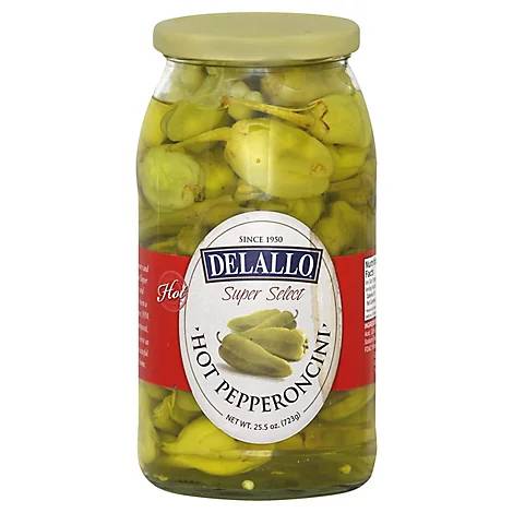 DeLallo Hot Pepperoncini - Spicy & Tangy Peppers