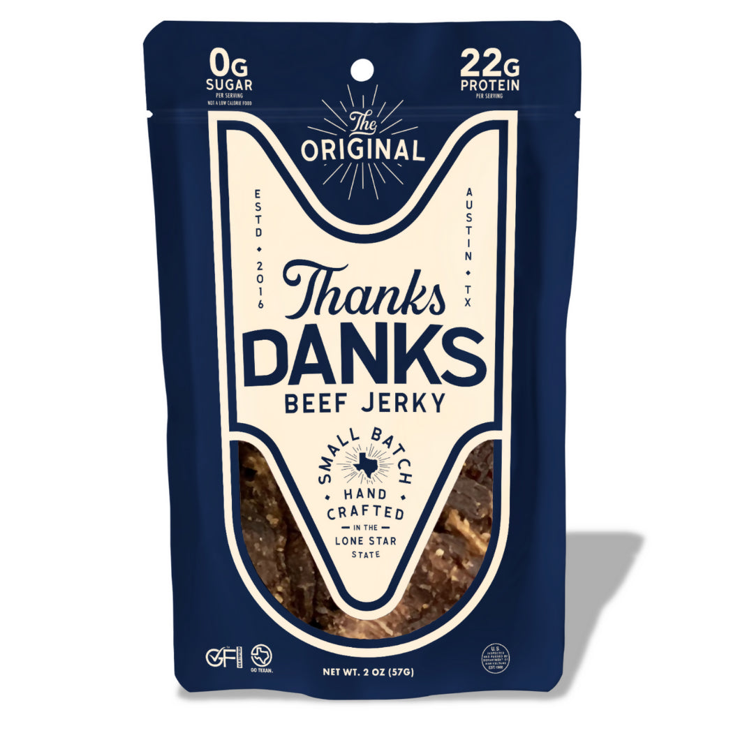 Thanks Danks Beef Jerky “The Original” Bag - 8 bags x 2 oz case
