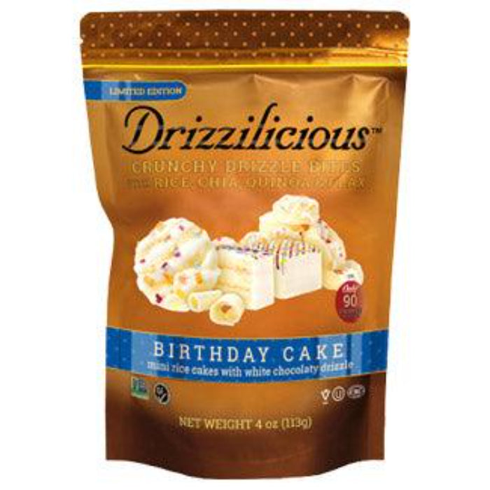 Drizzilicous - Birthday Cake Mini Rice Cakes with White Chocolatey Dri