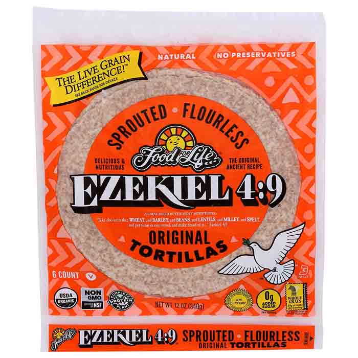 Food For Life - Tortilla Ezekiel Sprouted Grain Organic, 12oz | Pack o