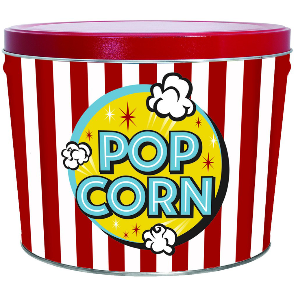 2 Gallon - Freshly Popped Popcorn Tin