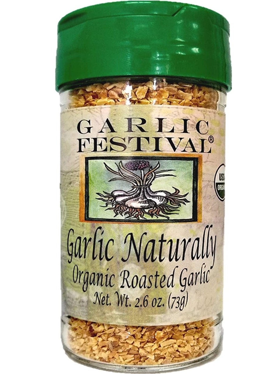 Garlic Naturally USDA ORGANIC Roasted Garlic Pieces 2.6 oz Garlic Fest