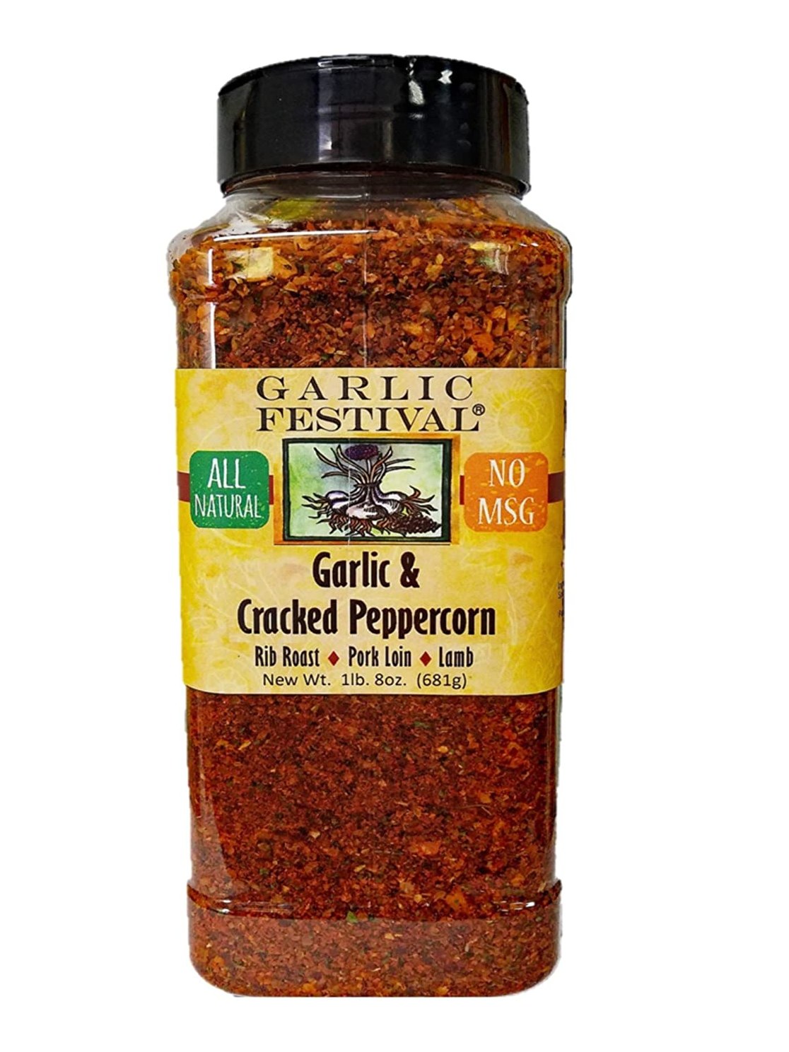 Seasoning Garlic & Cracked Peppercorns Garlic Festival Foods 1 lb 8 oz