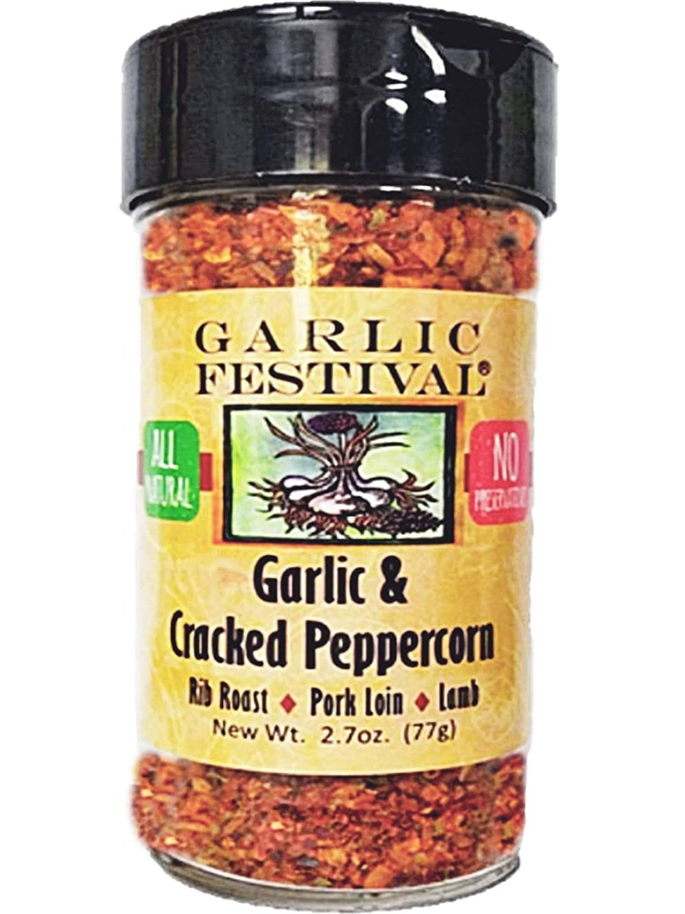 Seasoning Garlic & Cracked Peppercorn 2.7 oz Garlic Festival Foods $8.