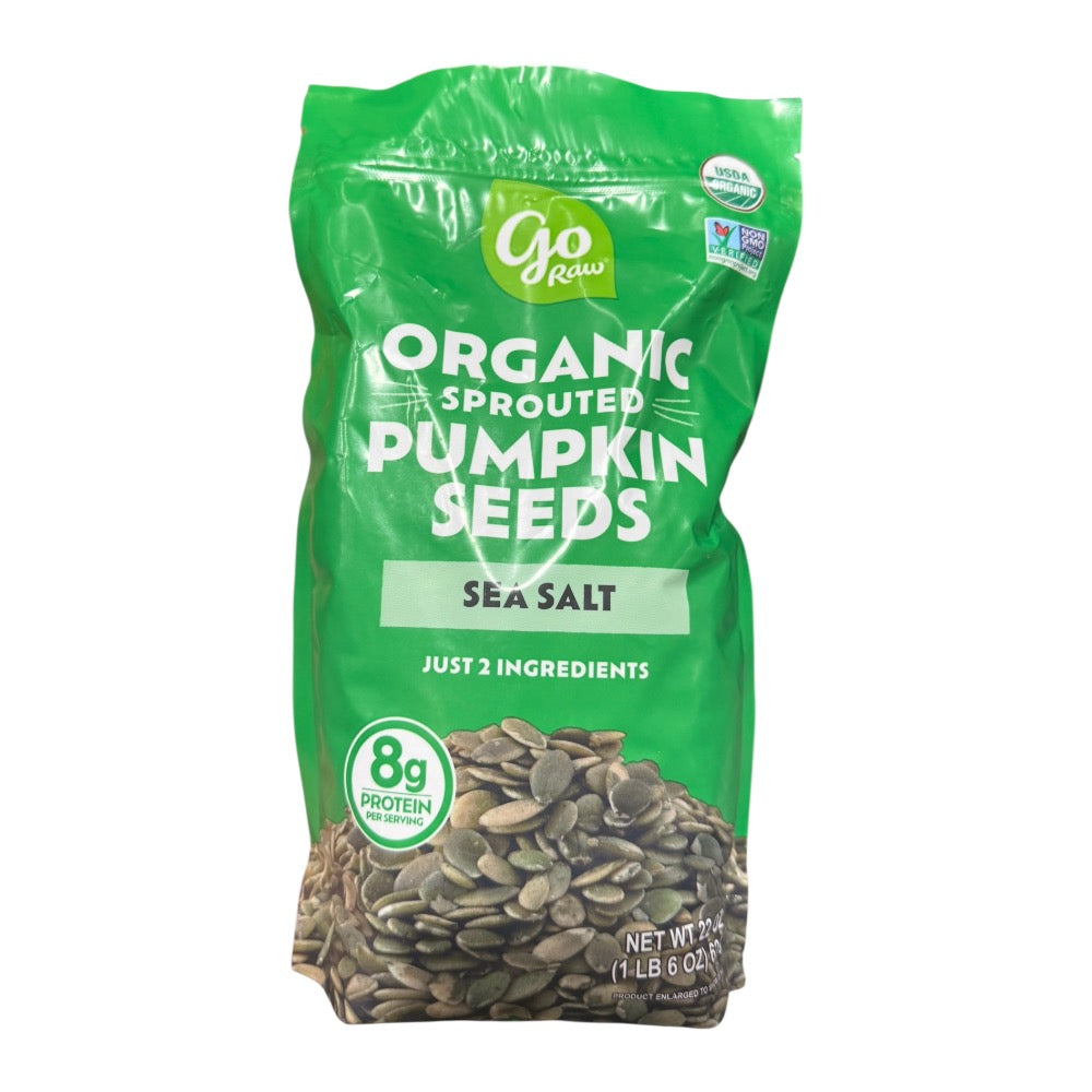 Go Raw Sprouted Organic Pumpkin Seeds with Sea Salt