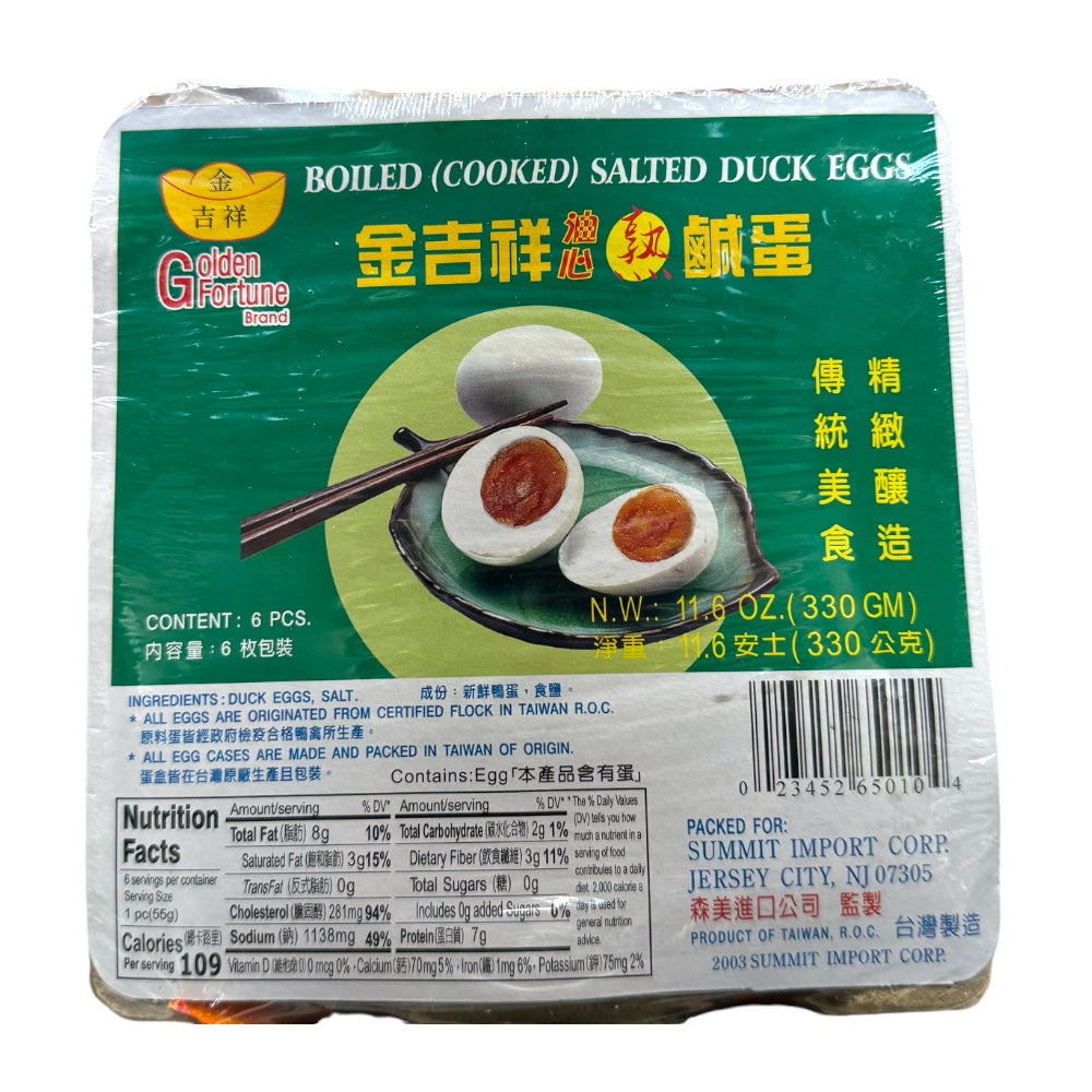 Golden G Fortune Boiled (Cooked) Duck Eggs 6pcs