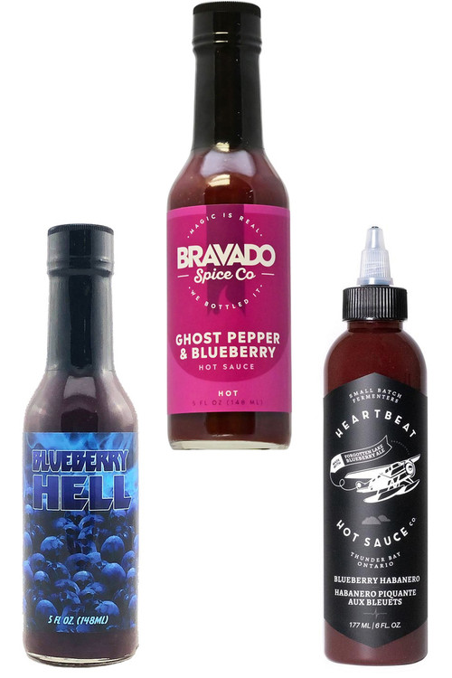 Best of Blueberry Hot Sauces Gift Set, 2/5oz, 1/6oz.