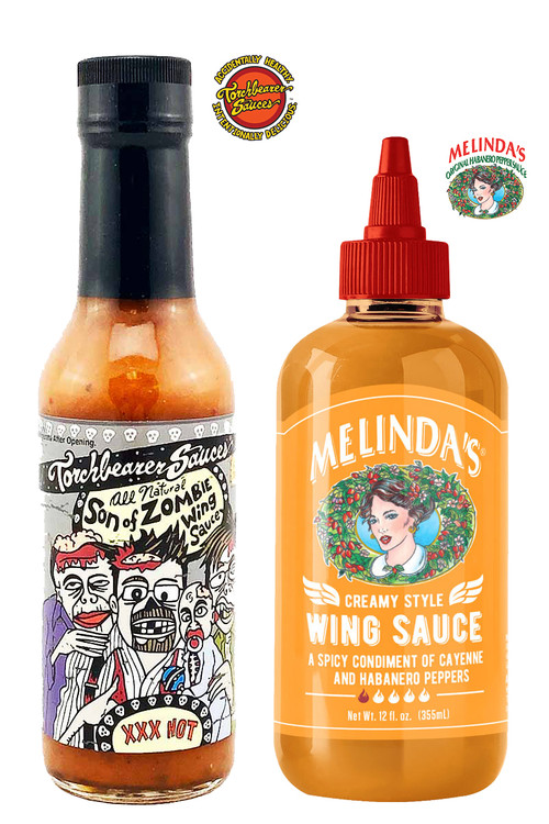 Best of Fiery Wing Sauces Gift Set, 1/5oz, 1/12oz.