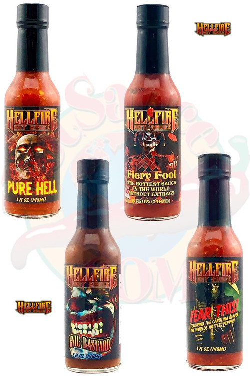 Hellfire Hottest Hot Sauces Gift Set, 4/5oz.