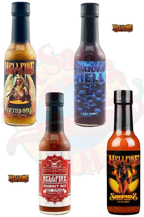 Hellfire Milder Hot Sauces Gift Set, 4/5oz.
