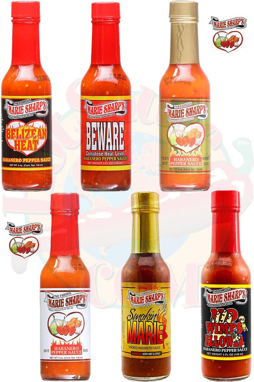 Marie Sharp's Hotter Hot Sauces Gift Set, 6/5oz.