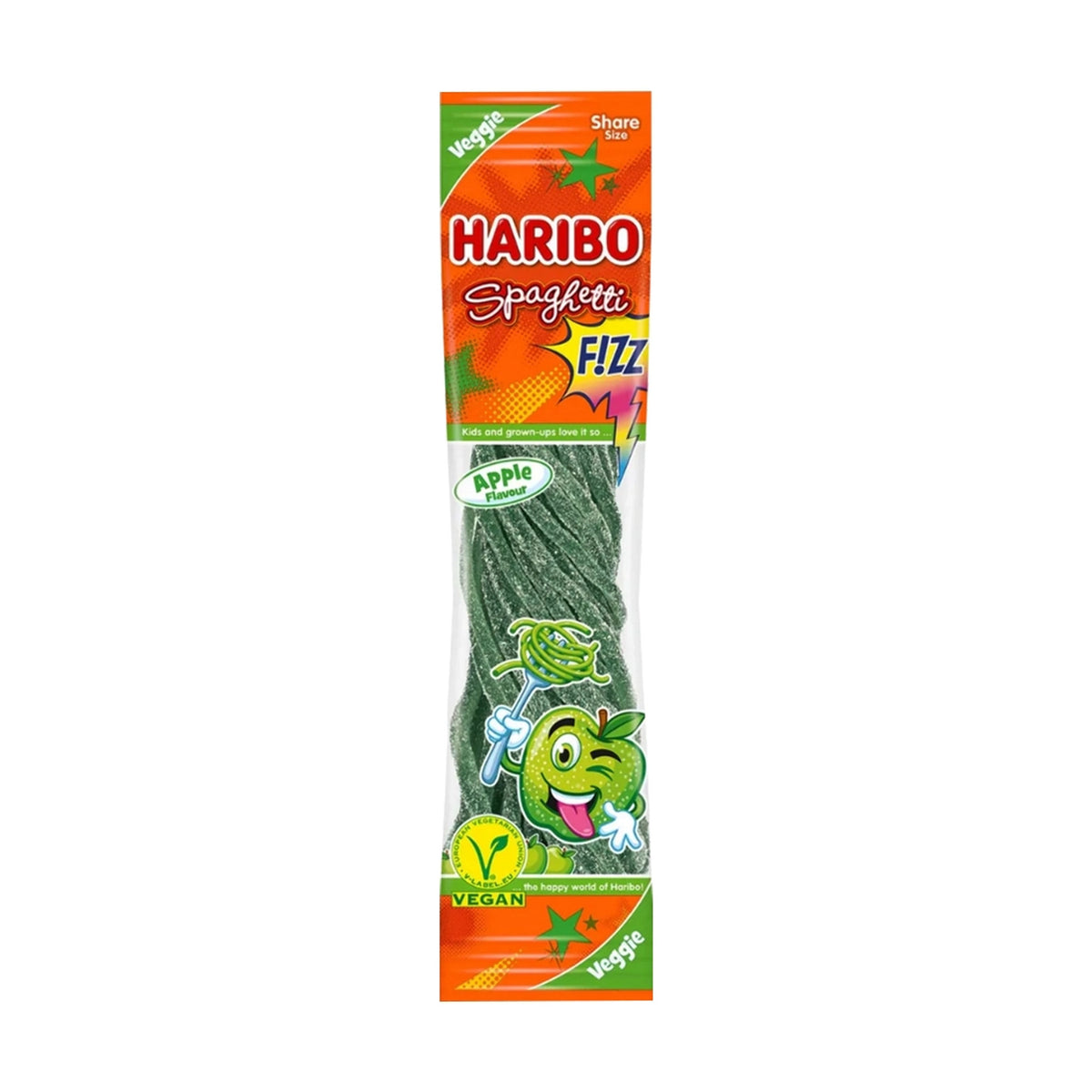 Haribo Spaghetti Fizz - Green Apple