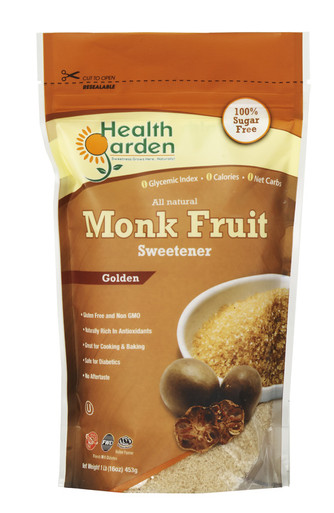 Health Garden Monk Fruit Sweetener Golden, 1 lb. (Case of 12)