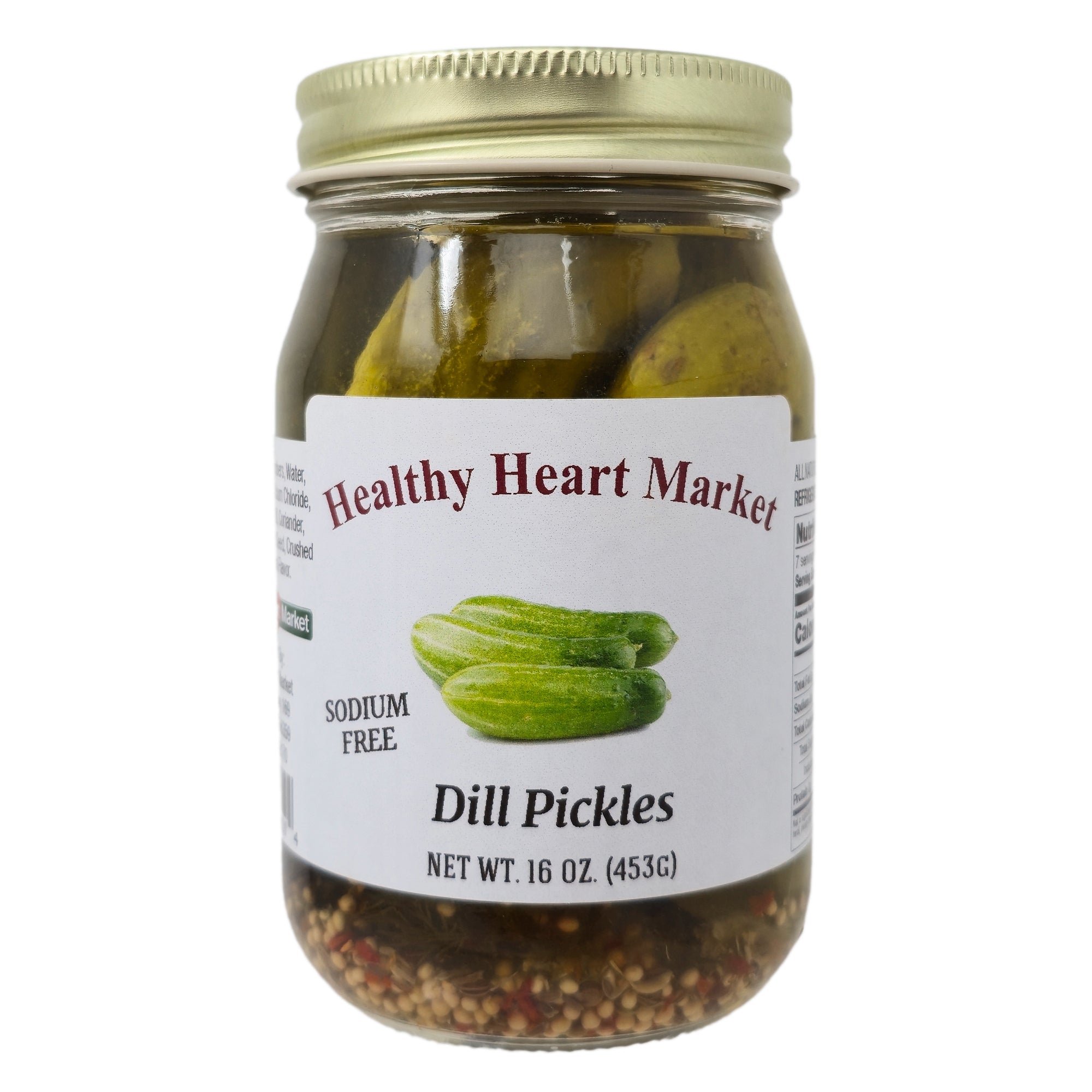 Healthy Heart Market No Sodium Dill Pickles - 16oz.
