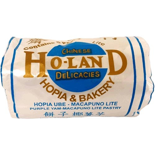 Ho-Land - Hopia and Bakery - Chinese Delicacies - Hopia Ube - Macapuno Lite - Purple Yam - Macapuno Lite Pastry (FROZEN) - 5 Pieces - 8 OZ