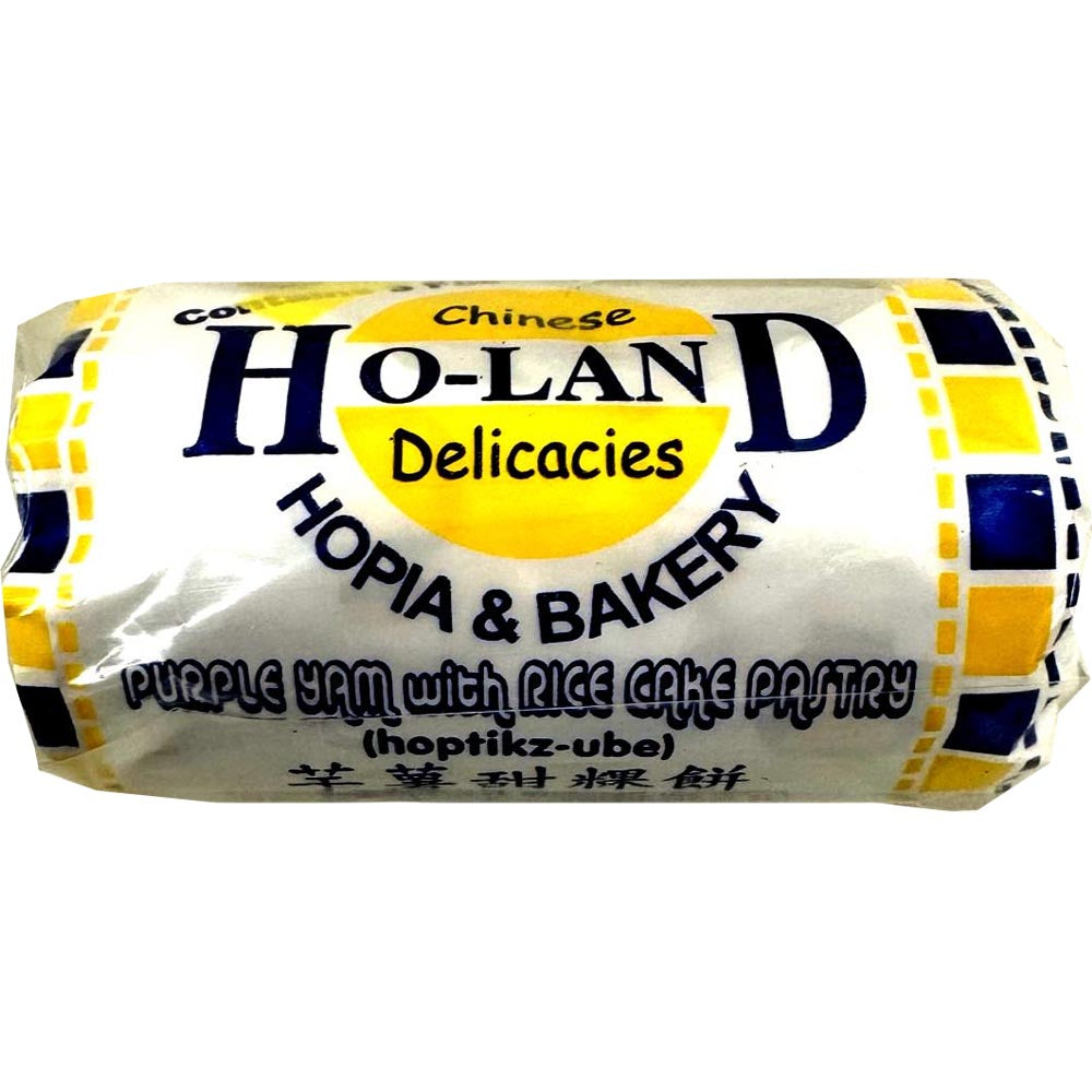 Ho-Land - Hopia and Bakery - Chinese Delicacies - Purple Yam with Rice Cake Pastry (Tikoy Bits) - 5 Pieces - 8 OZ