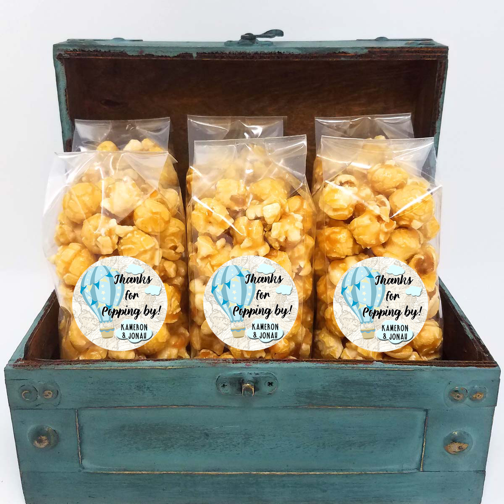 Hot Air Balloon - Blue and Yellow - Popcorn Favors