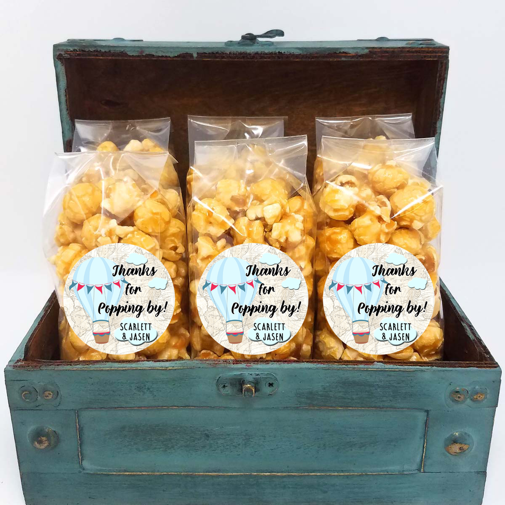 Hot Air Balloon - Blue and Red - Popcorn Favors
