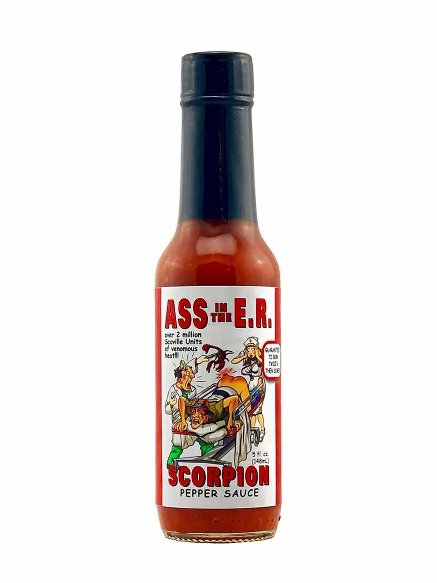 Hot Sauce Ass in the ER Scorpion Pepper 2 milliion extract added Heat