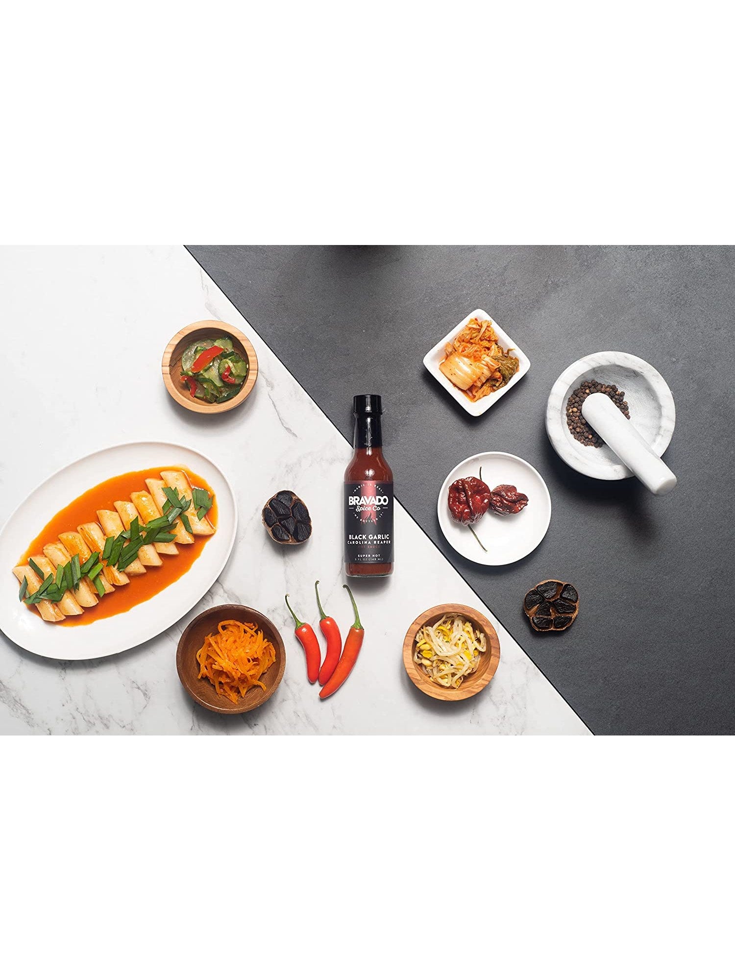 Hot Sauce Bravado Spice Co Black Garlic Carolina Reaper 5 oz Heat 10 $