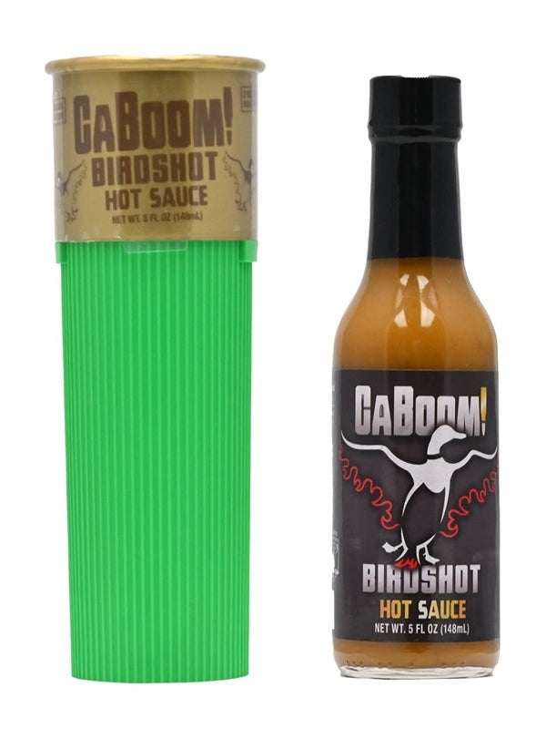 Hot Sauce CaBoom! Birdshot 5 oz in Green Shotgun Shell Heat 10+++Extra