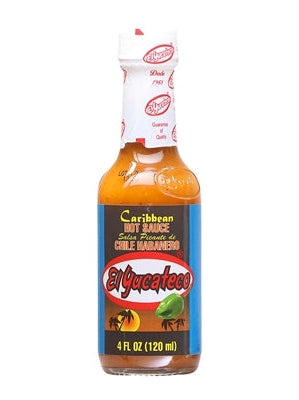 Hot Sauce El Yucateco Caribbean Habanero 4 oz Heat 6 $6.98