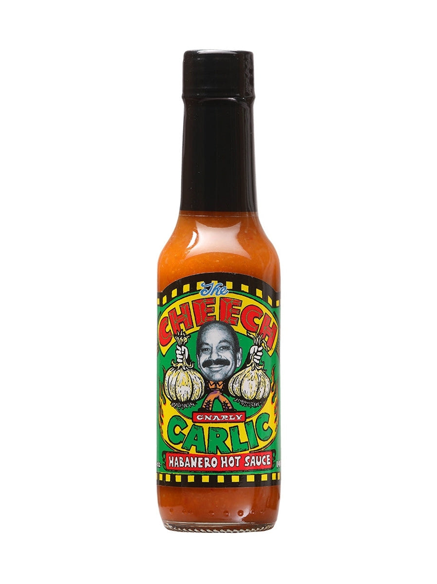 Hot Sauce Cheech Gnarly Garlic Habanero 5 oz Heat 7