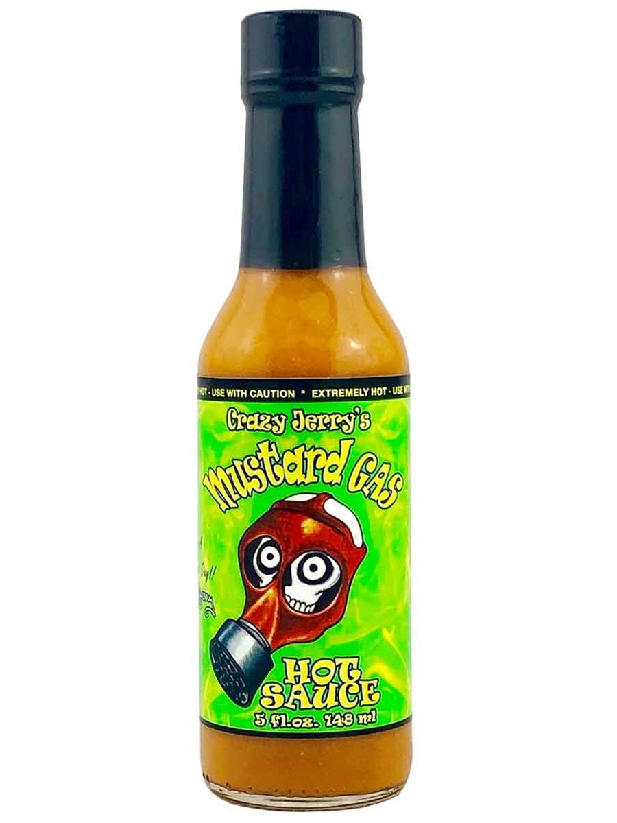 Hot Sauce Crazy Jerrys Mustard Gas 5 oz Heat 10+++Extract $9.98