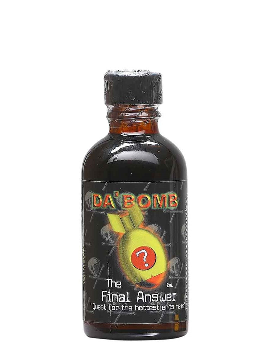 Hot Sauce Da Bomb Final Answer 2 oz Quest for the hottest end here Hea