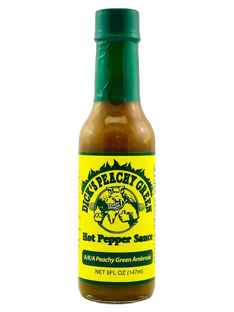 Hot Sauce Dick's Peachy Green Ambrosia Pepper 5 oz Heat 6